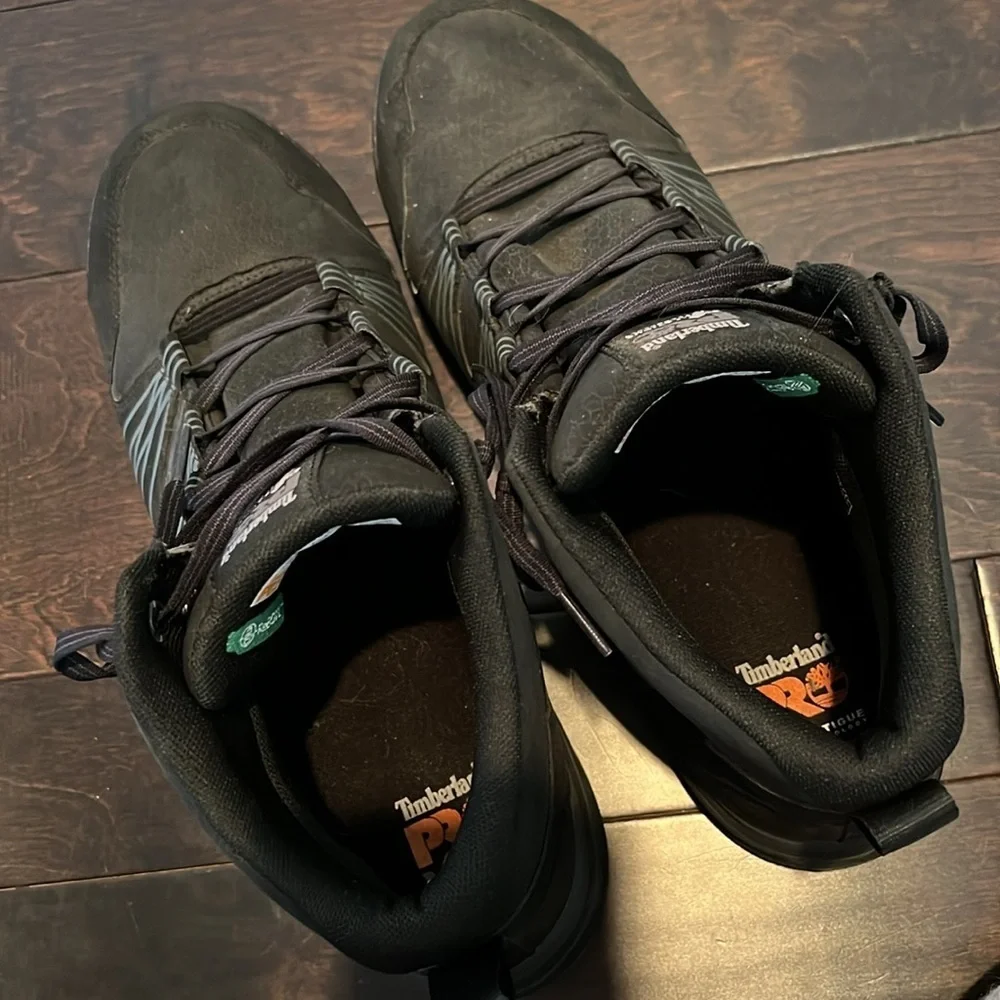 Timberland pro power train alloy steel toe slip resistant boots 13